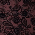 thumbnail image 3 of Zelouf Cassidy Floral Paisley Flocked Yoryu  , Sewing, DIY, Crafts Fabric by the Yard, Wine/black, 7 Yard, 3 of 3