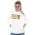 thumbnail image 4 of Don’t Get Older Level Up Gamer Geek Plus Size Long Sleeve Graphic Tee Shirt Brisco Brands 2X, 4 of 5