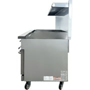 60-Inch Commercial Gas Range with 6 Burners, Flat Griddle, and Double Standard Ovens – Stainless Steel, NSF