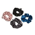 thumbnail image 6 of Scunci The Original Scrunchie Luxury Velvet Gift Set Includes 4 Unique Scrunchies: Leopard, Black, Pink, Teal in Acrylic Presentation Box, 6 of 8