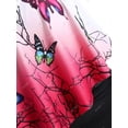 thumbnail image 3 of Más el tamaño de Ombre de la mariposa Imprimir superposición de Tankini del traje de baño Rosegal  Mangas largas de talla grande, 3 of 5
