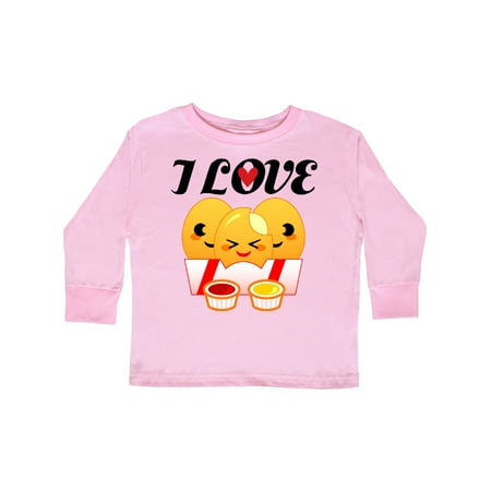

Inktastic I Love Chicken Nuggets Gift Toddler Boy or Toddler Girl Long Sleeve T-Shirt