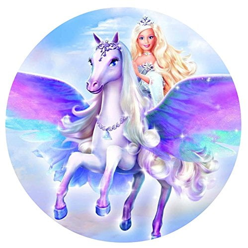 Barbie Magic of Pegasus Edible Cake Topper Image - 8' Round - ABPID03590