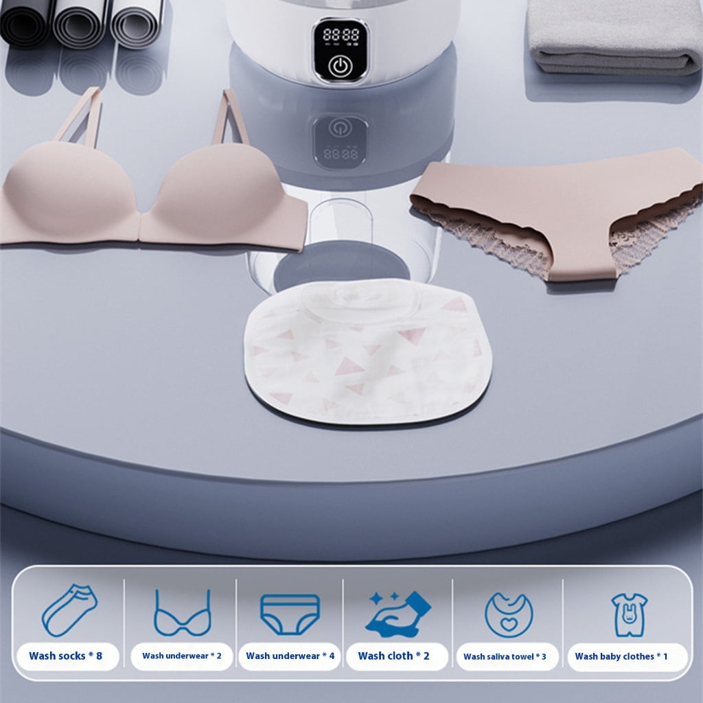 Miniature Rechargeable Clothes Washer for Delicates Socks and Towels Washing Machine Laundry Device