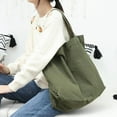 thumbnail image 2 of IELGY Korean version of casual literary canvas bag, simple and large-capacity tote bag, 2 of 2