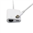 thumbnail image 2 of 3X Type C OTG Ethernet Adapter USB C to RJ45 Ethernet LAN Wired Network Converter 100Mbs for Type C Mobile Phone Tablet,3 x Type C OTG Ethernet Network Adapter,White, 2 of 8