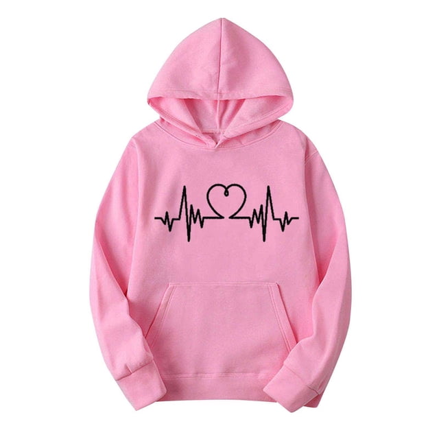 Sudadera Para Mujer Moda Sudaderas Con Capucha Sudaderas Casual Manga Larga Estampado Bolsillo Tops Blusa Odeerbi ODB186004