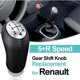 thumbnail image 3 of Pomo De Cambio Manual Para Renault Clio Iii 2005-09, Megane 2 Laguna 2003-09, Cuero Negro, Con Adaptador, 3 of 5