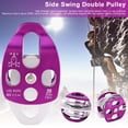 thumbnail image 4 of Climbing Pulley, Double Pulley, Outdoor Purple Downhill Pulley Engineering Protection Mountaineering For Rock Climbing Outdoor Exploring Purple, 4 of 8