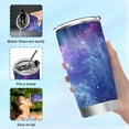 thumbnail image 5 of 12 Oz Stainless Steel Vacuum Insulated Tumbler Spiral Galaxy Star Coffee Cup with Lids and Straw Nebula Space Blue Double Wall Water Travel Mug for Hot and Cold Drinks for Home Office, 5 of 5