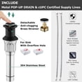 thumbnail image 3 of PARLOS Centerset Two-Handle Bathroom Sink Faucet with Metal Drain Assembly and Supply Hose,Matte Black, 3 of 6