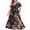 Blue, variant on FcBaudy Short Sleeve V-Neck Dress,Summer Dresses for Women,Womens Dresses Women Plus Size Neck Floral Print Short Sleeve Boho Dress Women Dress