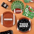 thumbnail image 5 of Football Party Supplies Kit Serve 24,Includes Dinner Plates,Dessert Plates,Napkins,Cups,Banner and Touchdown Tablecloth for Football Birthday Party Football Game Day Tailgate Party Decorations, 5 of 7