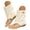Beige, variant on Dakaela Womens Mid Calf Boots Flat Roman Gladiator Sandals Leather Low Wedge Heel Fold Over Summer Slide Flip Flops for Casual Walking (Black,6.5)