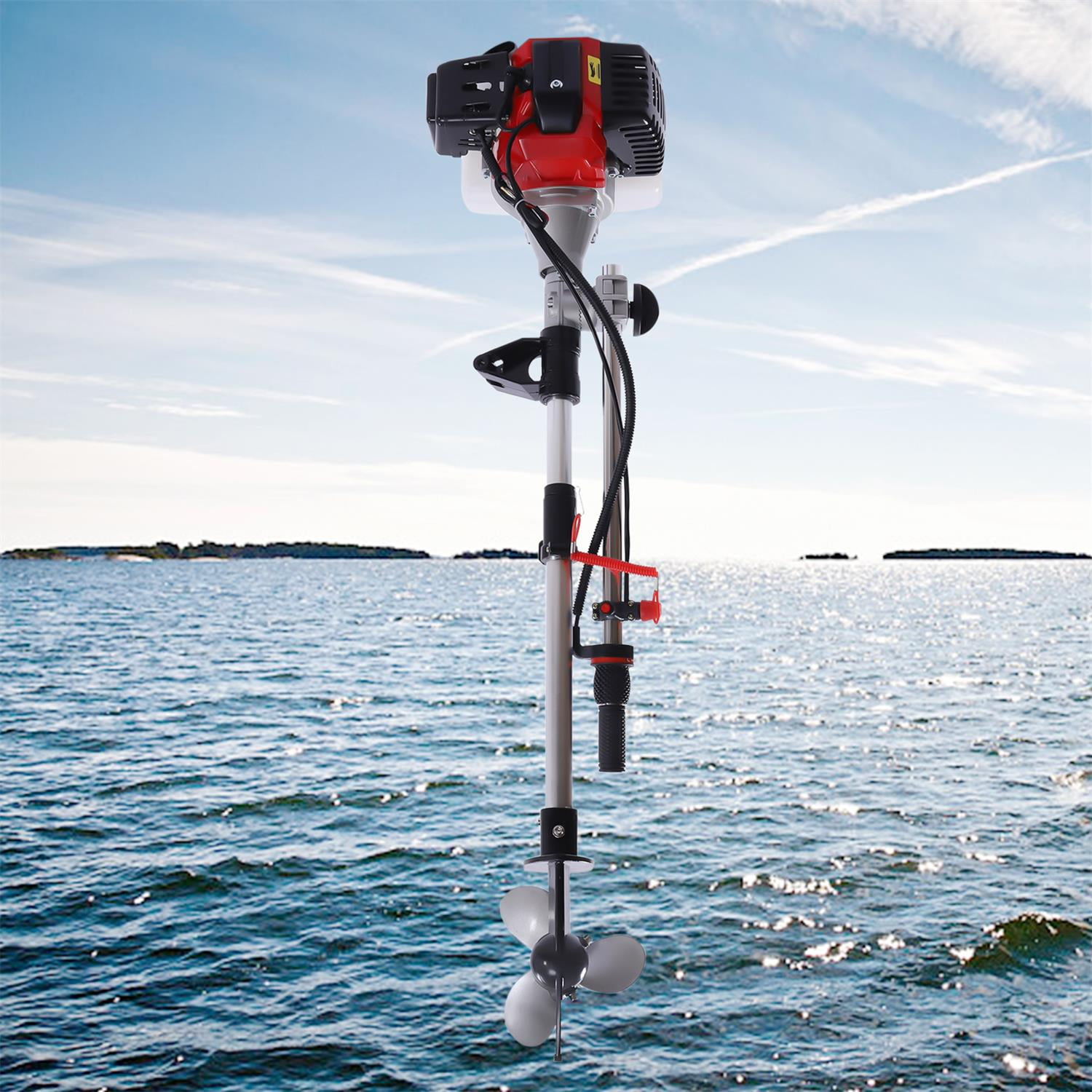 YIYIBYUS Outboard Boat Engine Motor, 2.3HP 2 Stroke Marine Boat Motor