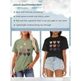 thumbnail image 6 of Anbech Heart Printed T-Shirt for Women Casual Colorful Graphic Hearts Tees Junior Girls Short Sleeve Tee Tops with Crew Neck, 6 of 10