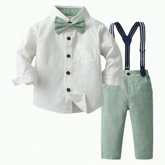 Fall Baby Boy Clothes Girl Winter Cute Long Sleeve Stretch 6M 12M 24M 2T 3T 4T 5T Shirt and Pant Set 2 Pcs