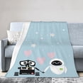 thumbnail image 2 of Manta de dibujos animados WALL-E, suave y acogedora manta de franela de felpa para todas las estaciones para niños y niñas, manta de vellón cálida y ligera para cama, sofá o viaje, 40 x 30 pulgadas, 2 of 8
