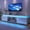 Glossy White 71", variant on Blotout 83" LED TV Stand with Power Outlet for up to 85 90 inch TVs, Modern High Gloss Entertainment Center with 40" Fireplace Slot (Fireplace Not Included), Black/White