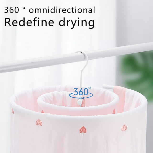 Colgador de ropa Fiudx artefacto de secado para el hogar colgador redondo grande