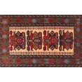 thumbnail image 1 of Ahgly Company Machine Washable Indoor Rectangle Traditional Saffron Red Area Rugs, 3' x 5', 1 of 7