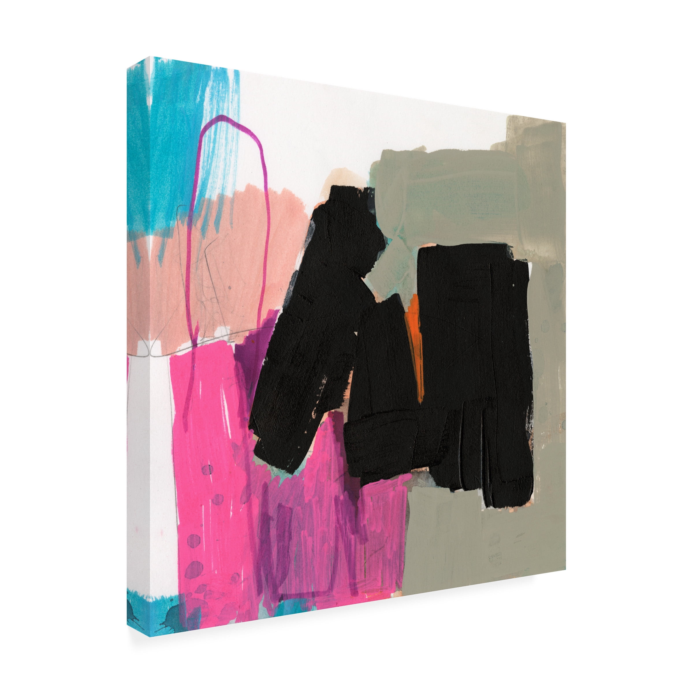 Jennifer Goldberger 'Primary Action I' Canvas Art