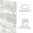 thumbnail image 5 of Noble Linens 4 Piece Pattern Microfiber Bed Sheets Set, Gray Vine, California King, 5 of 9