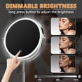 thumbnail image 4 of Espejo de maquillaje Hasipu de 25 cm iluminado con aumento de 10 veces, negro, 4 of 8
