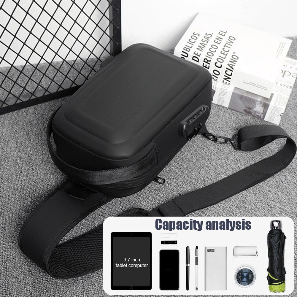 Jiibva Small Sling Bag Fashion Men Chest Bags Waterproof Casual Crossbody Bag Shoulder Bag Daily Handbags for Hiking Cycling