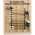 thumbnail image 2 of JivaJot Garage Tool Organizer Wall Mount, Shed Yard Tool Organizer for Garage, Horizontal Organization Tool Racks for Walls, Shovels and Rakes, 3FT, 2 of 7