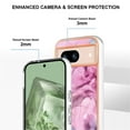 thumbnail image 4 of SaniMore Electroplated Marble Case for Google Pixel 8A, Shockproof Protection Cover Support Magnetic Wireless Charging Soft TPU Bumper Transparent Ultra-Slim for Google Pixel 8A, Pink, 4 of 12