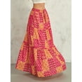thumbnail image 5 of Women's Bohemian Skirts High Waist Tiered Long Skirts with Pockets, 5 of 9