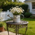 thumbnail image 4 of Metal Watering Can Planter, Farmhouse Flower Pot 8.26 in Iron Vase for Indoor Outdoor Garden, Kitchen, Patio and Table Decor, 4 of 6
