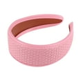 thumbnail image 4 of Unique Bargains 1 Pc Headband Grid Wide-brimmed Hair Accessories for Women Pink, 4 of 5
