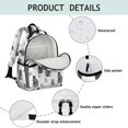 thumbnail image 4 of Black Cat and Butterfly White Pattern Backpack for School, Cute School Bag with Adjustable Shoulder Straps and Padded Back, 15.25"x11.5"x5.25", 4 of 5