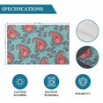 thumbnail image 6 of Red Teal Boho Botanical Placemats Set of 4, Southwestern Retro Ethnic Tribal Placemats for Dining Table, Place Mats for Kitchen Tabletop, Waterproof Wipeable Dining Table Mats Set, 6 of 9