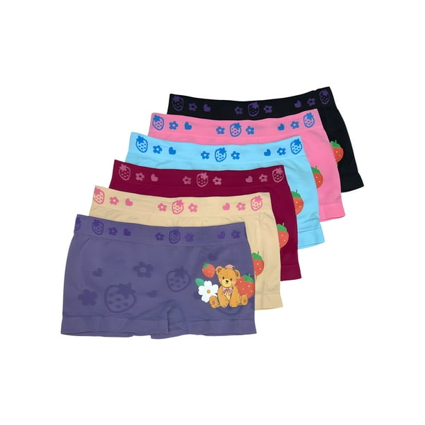 6 Boxer para niña con Diseños divertidos Pack incluye 6 Colores Diferentes