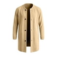 thumbnail image 6 of Miqool Men's Trench Coat Pea Coat Winter Business Long Jacket Overcoat with Pockets Knit Outerwear Long Sleeve S-3XL, 6 of 8