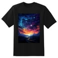 thumbnail image 2 of Plus Size Shirt for Women Black Tops for Women Short Sleeves Shirt for Women Night Sky T Shirt Crewneck Shirt for Women XL, 2 of 5