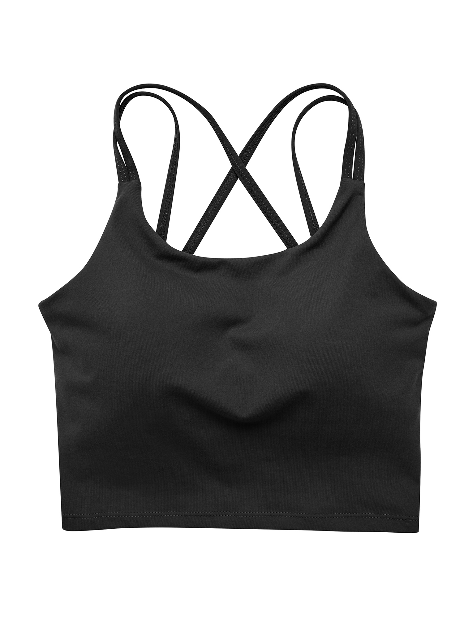 SAYFUT Women Girls Removable Paddeds Sport Bras Spaghetti Strap Yoga Bras for Gym Running Workout Fitness Bra Crop Tops Seamless Stretch Bra - image 5 of 8