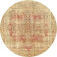 thumbnail image 1 of Ahgly Company Machine Washable Indoor Round Traditional Orange Area Rugs, 4' Round, 1 of 7