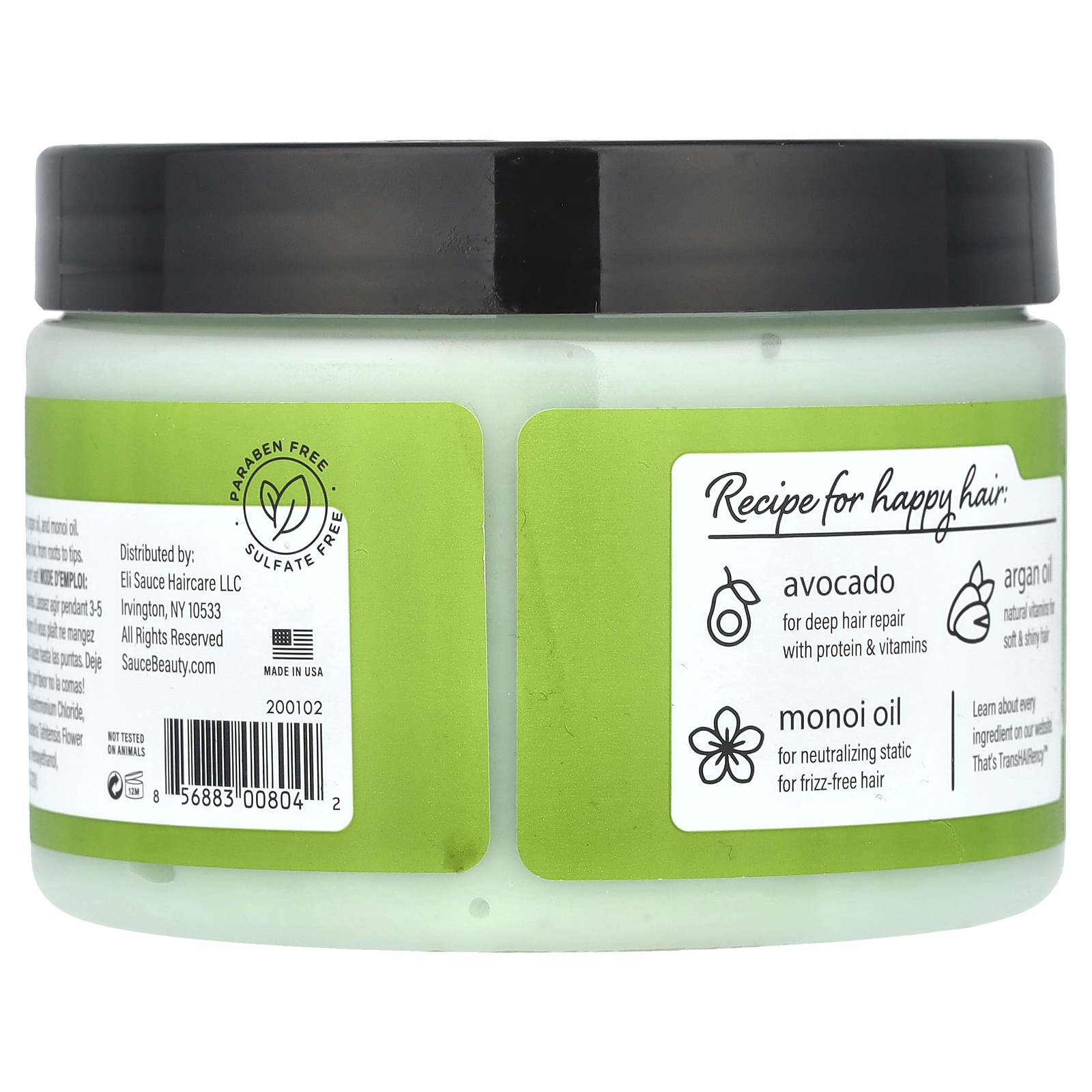 Sauce Beauty Deep Moisture Hair Mask Guacamole Whip photo 3