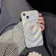 thumbnail image 3 of Funda para teléfono con relieve láser con purpurina y ondas de agua, adecuada para iPhone 14, funda protectora para iPhone 13, transparente con todo incluido, 3 of 6
