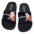 thumbnail image 2 of Betty Boop Adult Women Flip Flop Sandal Thong Slide Wedge (Size 9 Black Boop Slide), 2 of 2