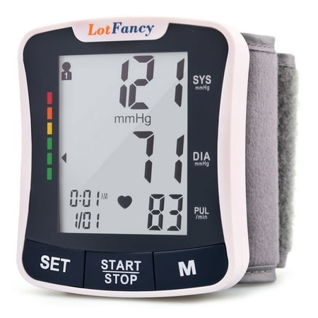 Wrist Blood Pressure Monitor - FDA Approved Automatic Digital BP Cuff Machine for Home Use, 2-User Mode, Irregular Heartbeat Detector, Portable Case (With Talking