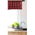 thumbnail image 3 of Ambesonne Plaid Window Valance, Retro Lumberjack Buffalo, 54" X 12", Orange Black, 3 of 3