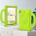 thumbnail image 3 of Allytechgroup Kids Cas for Apple iPad mini 1 2 3 4 5, Cute Football Design EVA Silicone Shockproof Kids Friendly Handle Stand Anti-Scratch Tablet Case Cover for iPad mini 1st 2nd 3rd 4th Gen,Green, 3 of 5