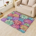 thumbnail image 2 of Succulent Area Rug - 5x6 Rug - Succulent Rug - Colorful Floral Area Rug - Girls Rugs - Multicolor Plant Carpet, 2 of 7