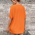 thumbnail image 4 of yillto Womens Tshirts Oversize Short Sleeve Tee Solid Color Causal Loose Summer Basic Plain Shirts, 4 of 5