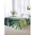 thumbnail image 5 of Tropical Plants California King Size Flat Sheet, Wrinkleproof & Fadeproof Cooling Flat Bed Sheet Only, Country Summer Green Palm Leaves Breathable Soft Bedding Top Sheets 108 x 98 Inches, 5 of 8